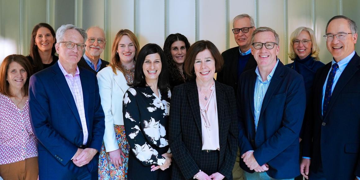 A group photo of the dean's leadership team